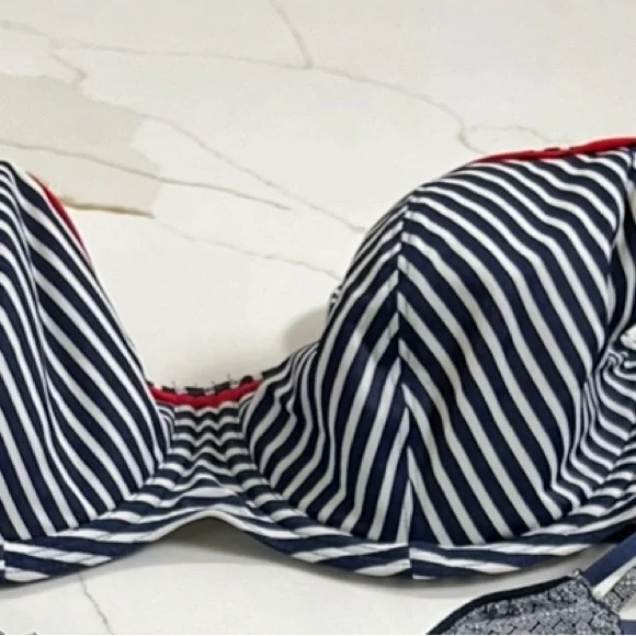 Freya Navy and White Striped Bikini Set - Picture 2 of 8